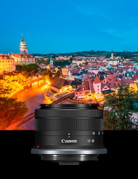 Lente zoom angular Canon modelo RFS10-18 IS STM 49 mm f / 4.5 para cámara Canon serie EOS R