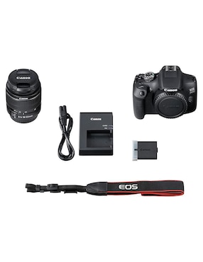 Cámara long zoom Canon modelo eos 2000d 24 megapíxeles