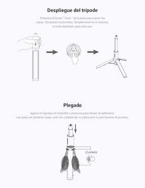 Bastón para cámara Insta360 2-in-1 invisible