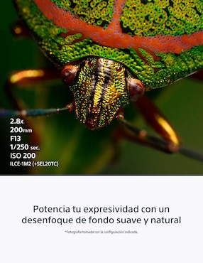 Lente gran angular Sony modelo SEL100M28GM 67 mm f / 2.8 para cámara Sony
