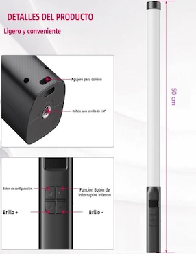 Difusor de luz Belug modelo barra de luz portátil para fotografía