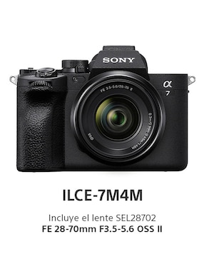 Cámara sin espejo Sony ILCE-7M4M con lente 28 a 70 mm f / 3.5