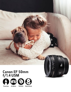 Lente estándar Canon modelo 2515a003aa 58 mm f / 1.4 para montura ef / ef-m / ef-s