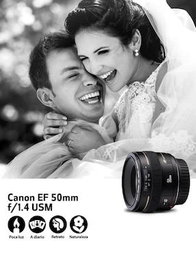 Lente estándar Canon modelo 2515a003aa 58 mm f / 1.4 para montura ef / ef-m / ef-s