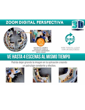 Cámara Foco WiFi Espía HD 960P IP Nube 360 Grados Video Seguridad Control Alarma