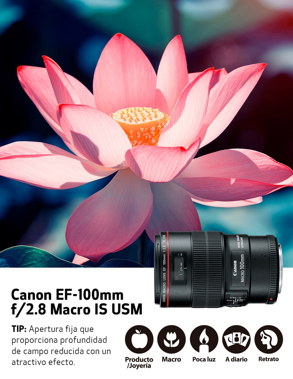 Lente 100 mm f / 2.8  EF-Mount 9