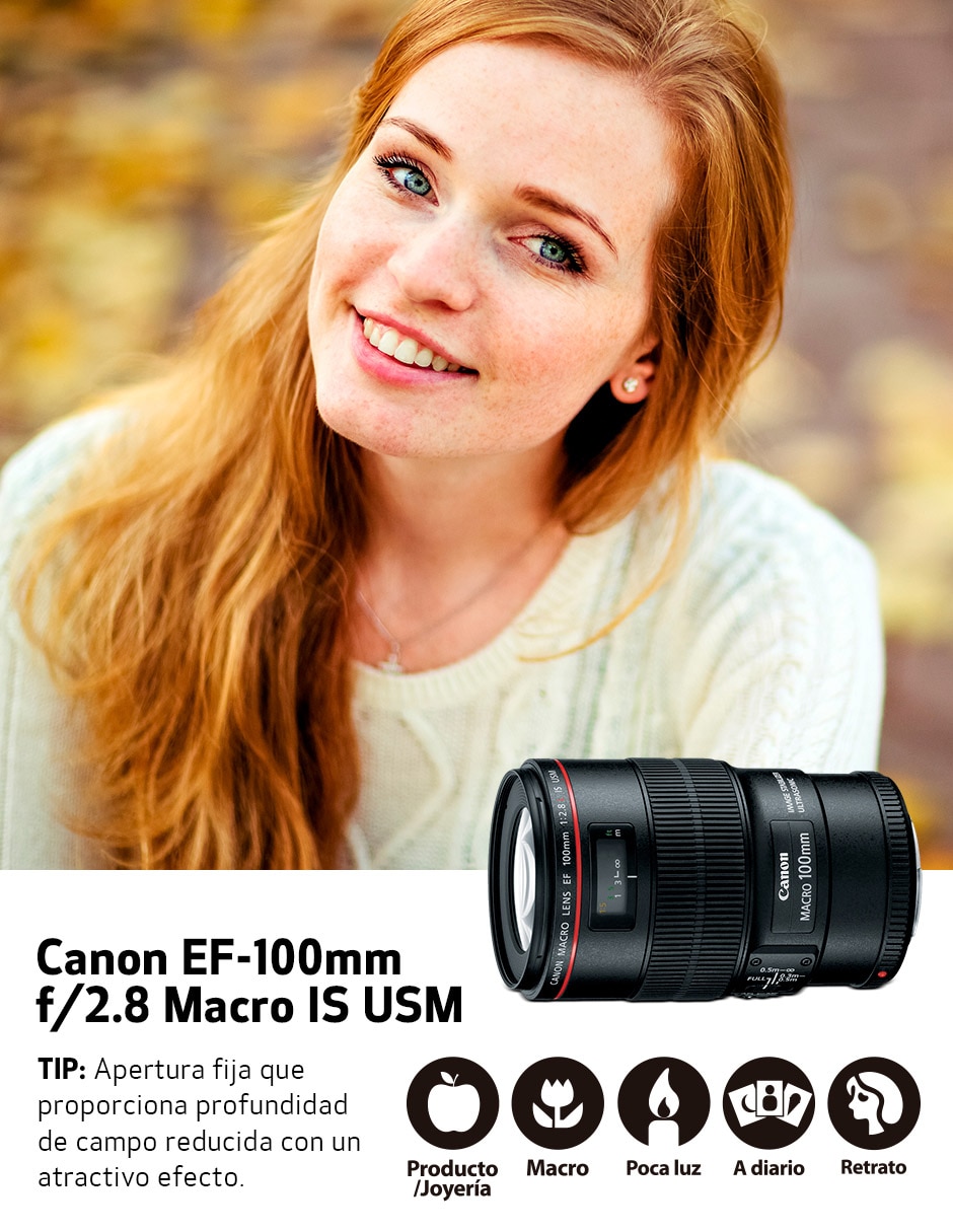 Lente 100 mm f / 2.8  EF-Mount 10