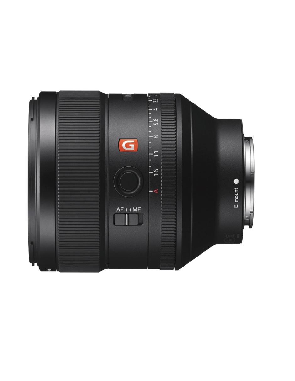Lente telefoto modelo sel85f14gm 77 mm f / 1.4 para montura e 2