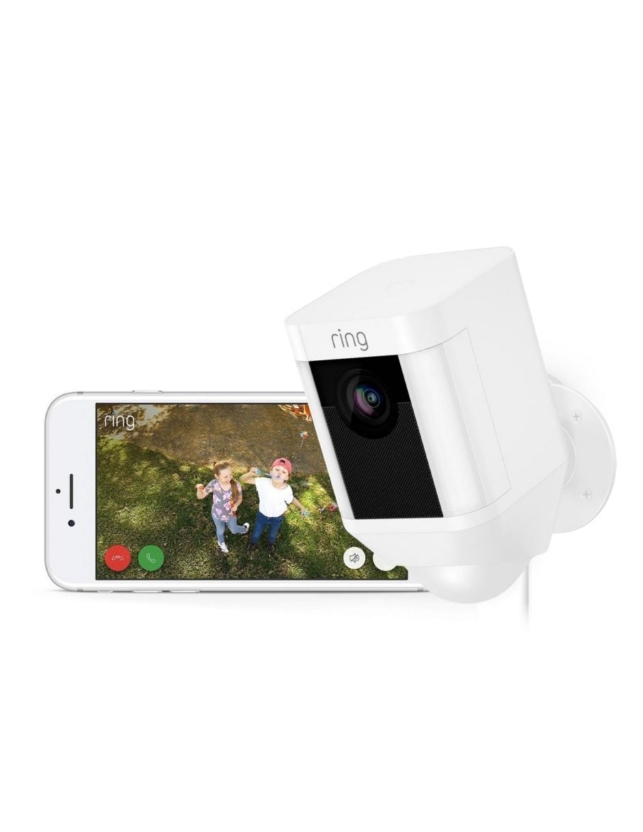 Cámara individual de seguridad modelo Spotlight Cam inalámbrica HD 120° a 170° con capacidad para grabar para interior y exterior