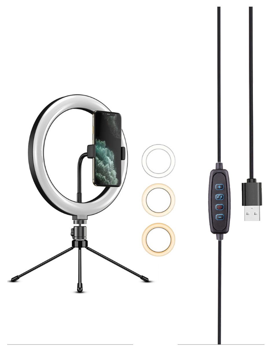 Aro de luz con tripie de mesa Ground Eletronics 5