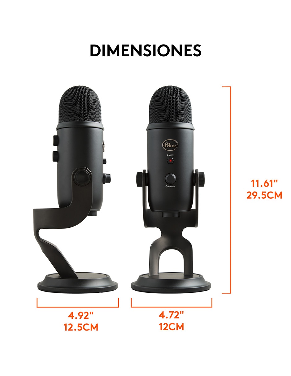Micrófono alámbrico Yeti Blue 12