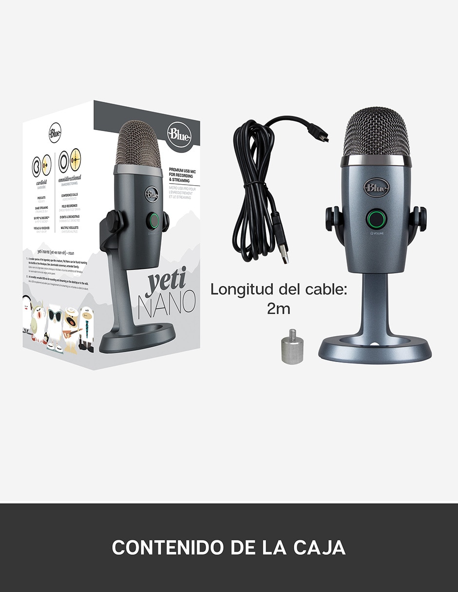 Micrófono semi profesional alámbrico yeti nano 16