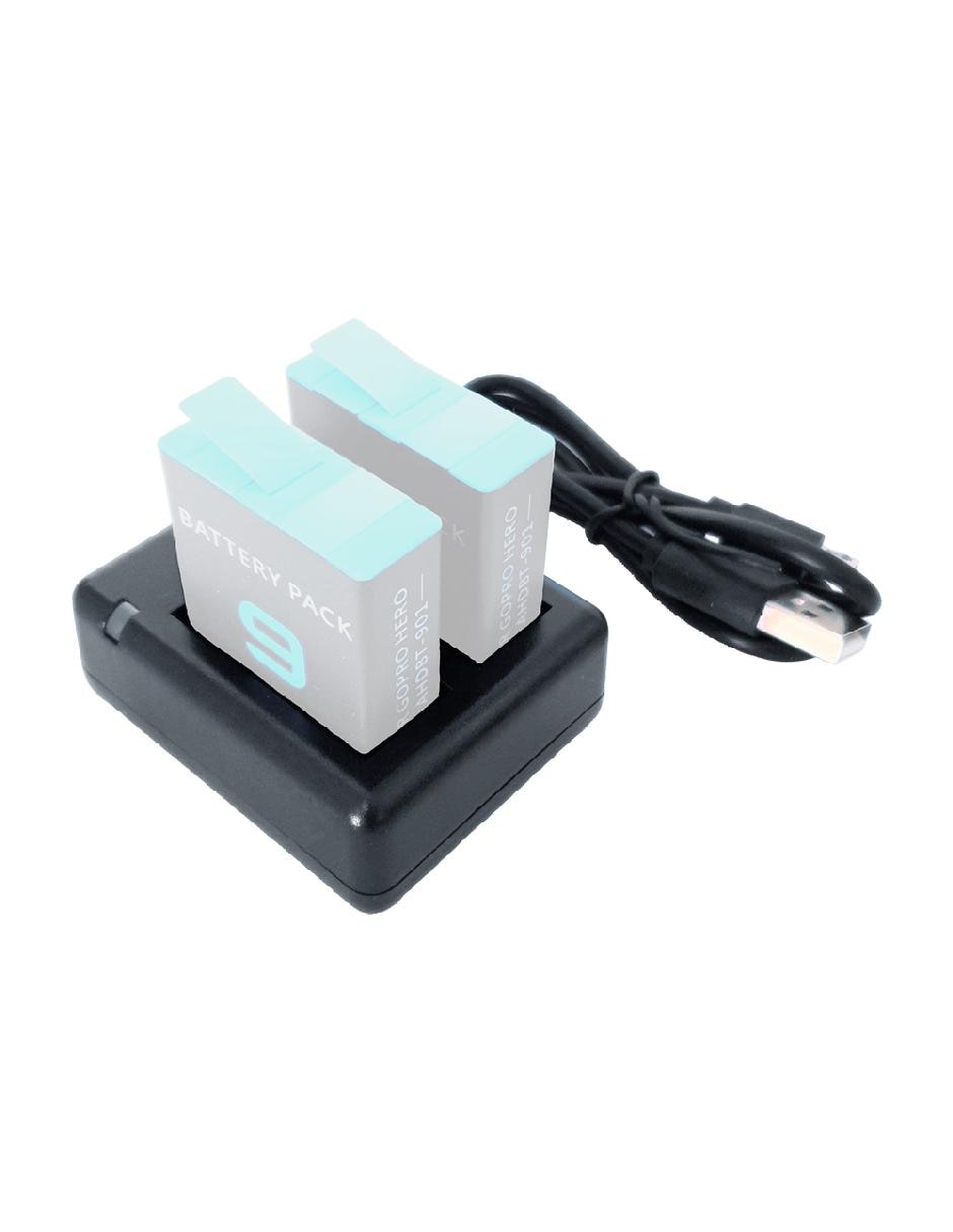 Cargador de pilas Mini-USB + Micro-USB 2