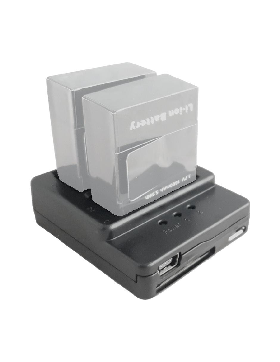 Cargador de pilas Mini-USB + Micro-USB 3