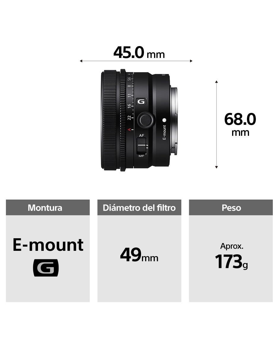 Lente 40 mm f / 2.5 E-Mount 3
