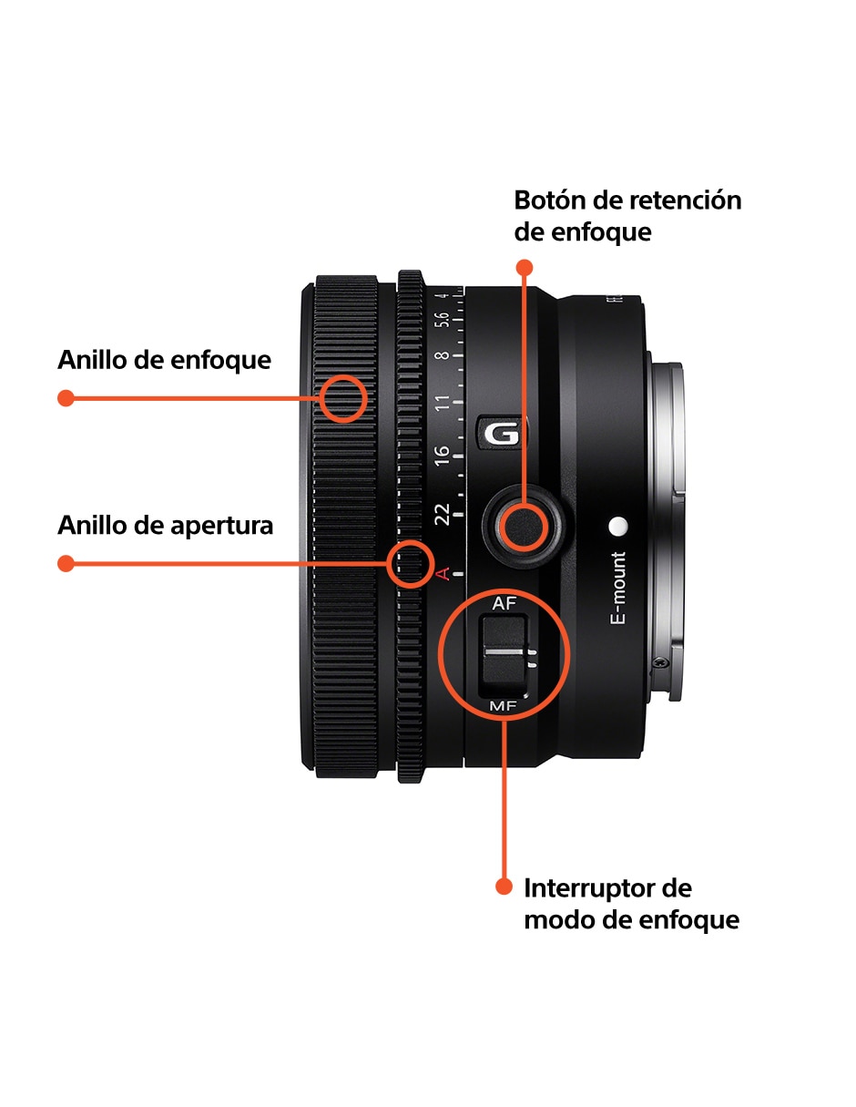 Lente 40 mm f / 2.5 E-Mount 8