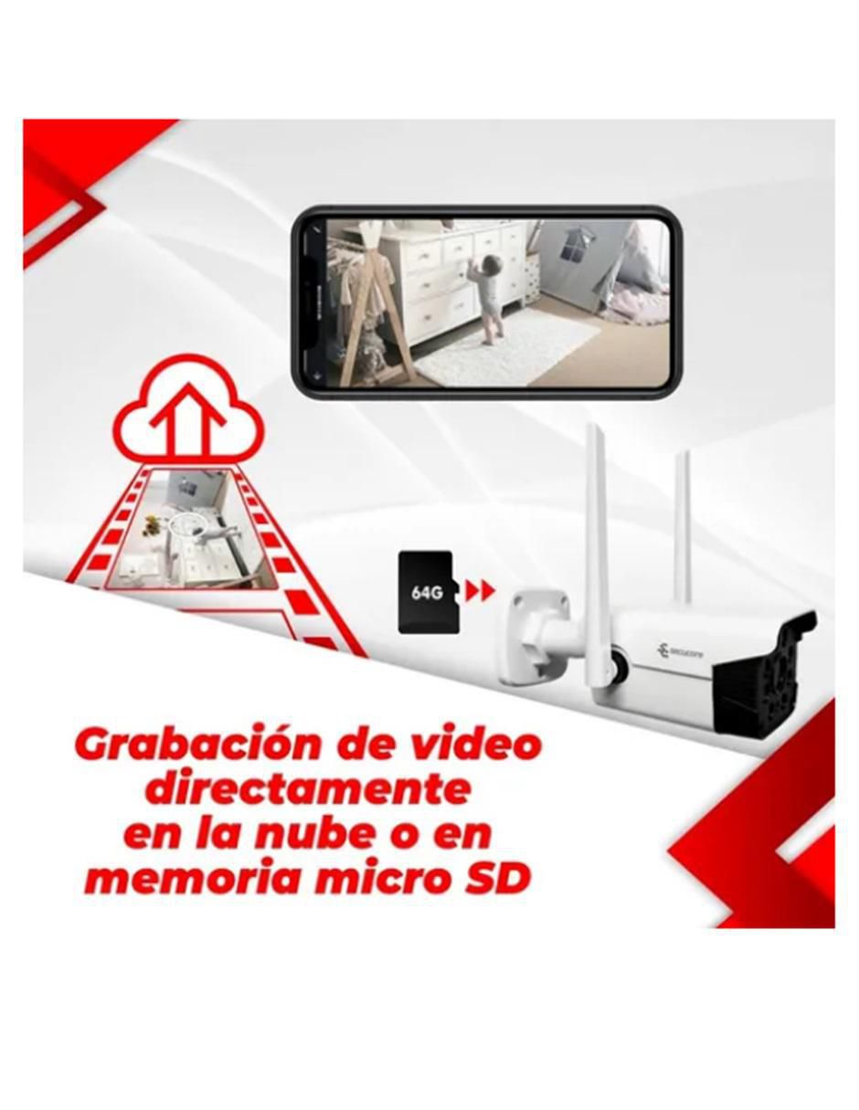 Cámara Individual de Seguridad Alámbrica e Inalámbrica para Interior y Exterior 3