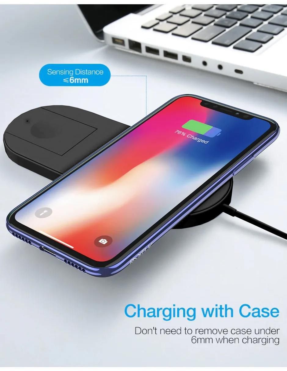 Cargador Wireless Hotshot compatible con celulares y relojes con tecnología Qi
