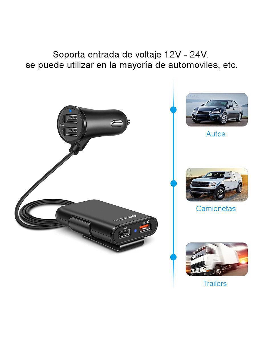 Cargador auto USB 2