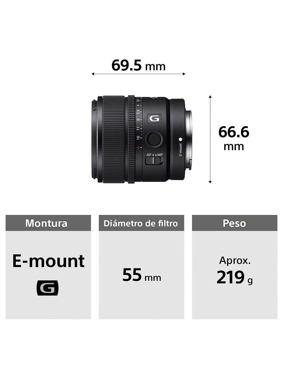 Lente 15 mm f / 1.4 E-Mount 2