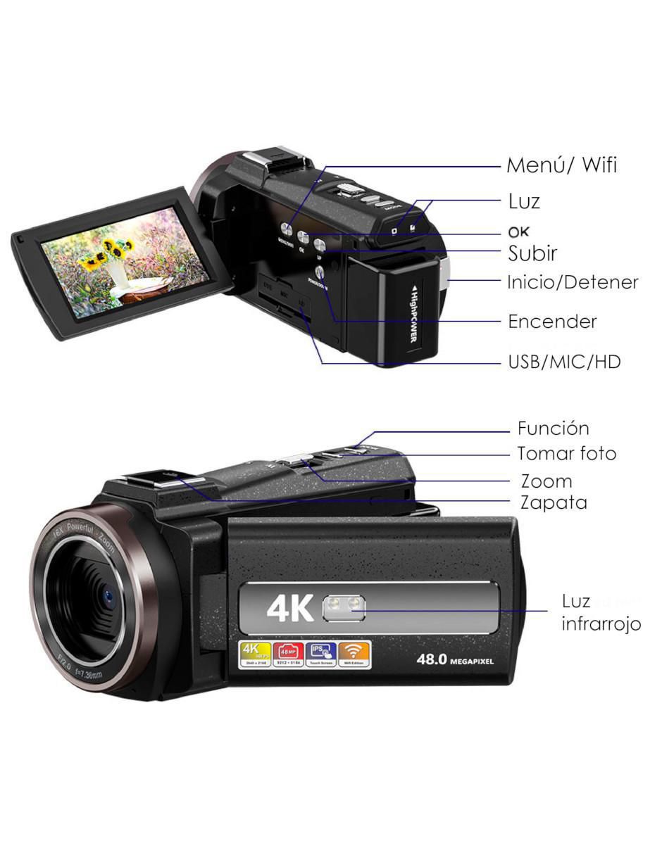 Videocámara VD-03 4K/UHD 5