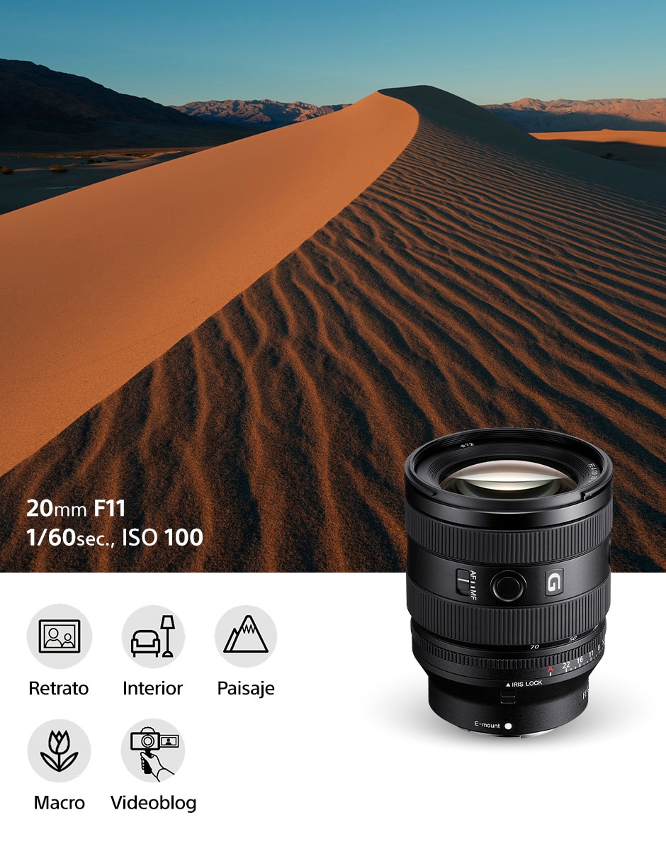 Lente 20 a 70 mm f / 4 E-Mount 6