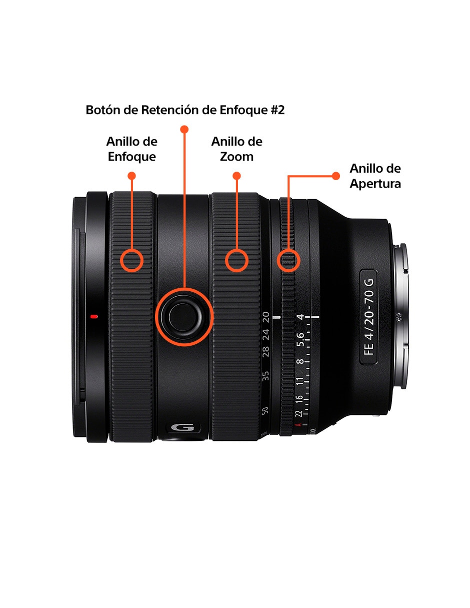 Lente 20 a 70 mm f / 4 E-Mount 8