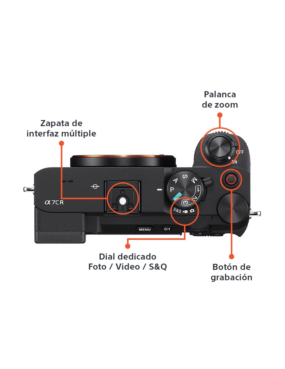Cámara sin espejo modelo ILCE-7CR/BQ 2