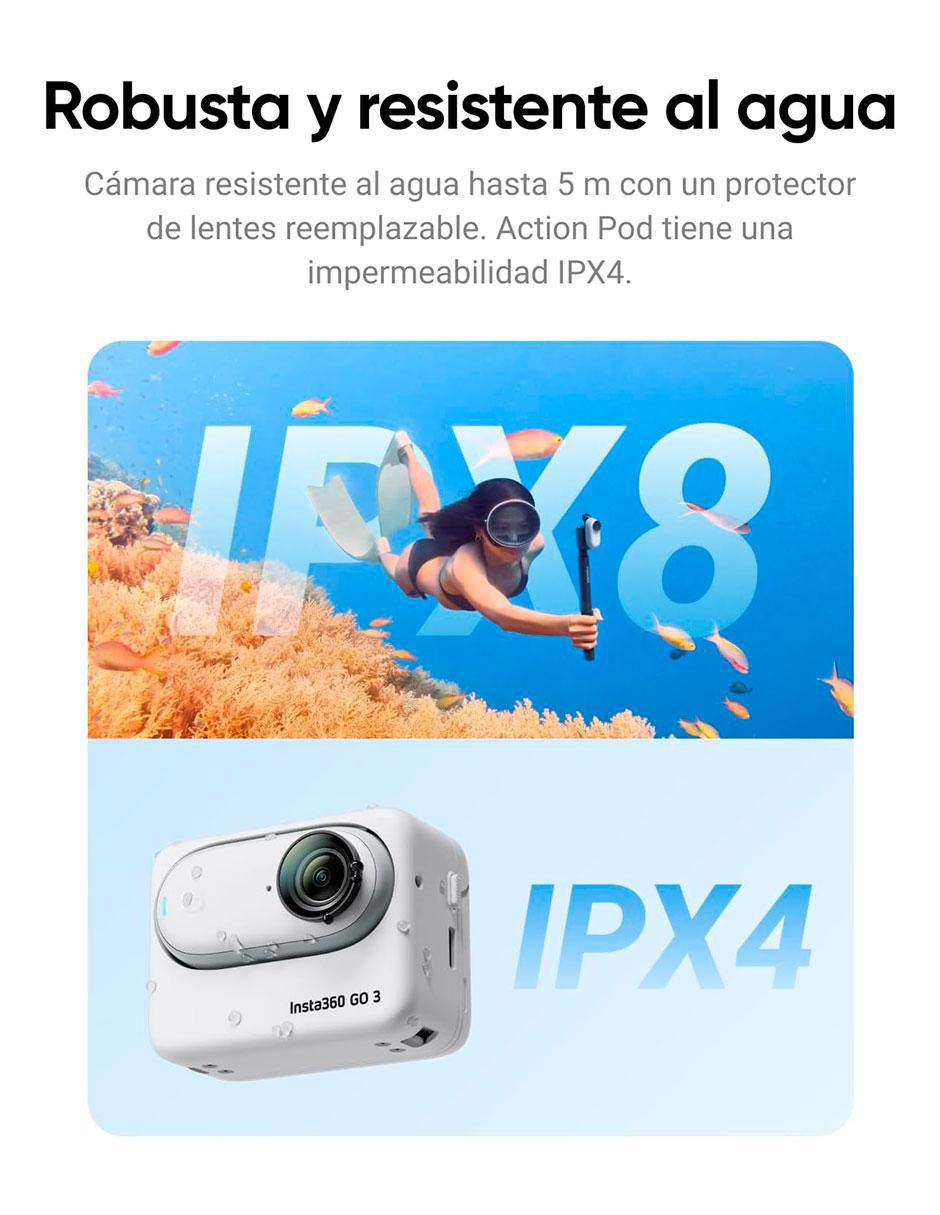 Cámara de acción Go 3 128 GB 2.7K 8