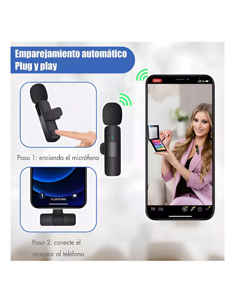 Micrófono micrófono estéreo lavalier Inalámbrico 3