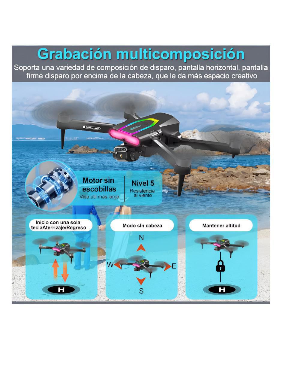 Dron modelo W512Nd HD 20 min de vuelo 6