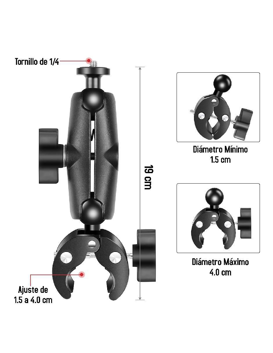 Soporte para cámara de plástico y metal 6