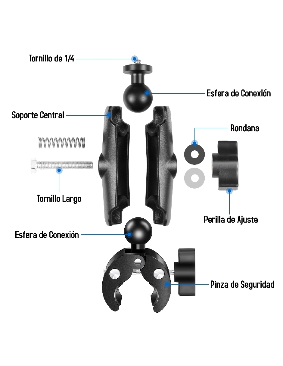 Soporte para cámara de plástico y metal 4