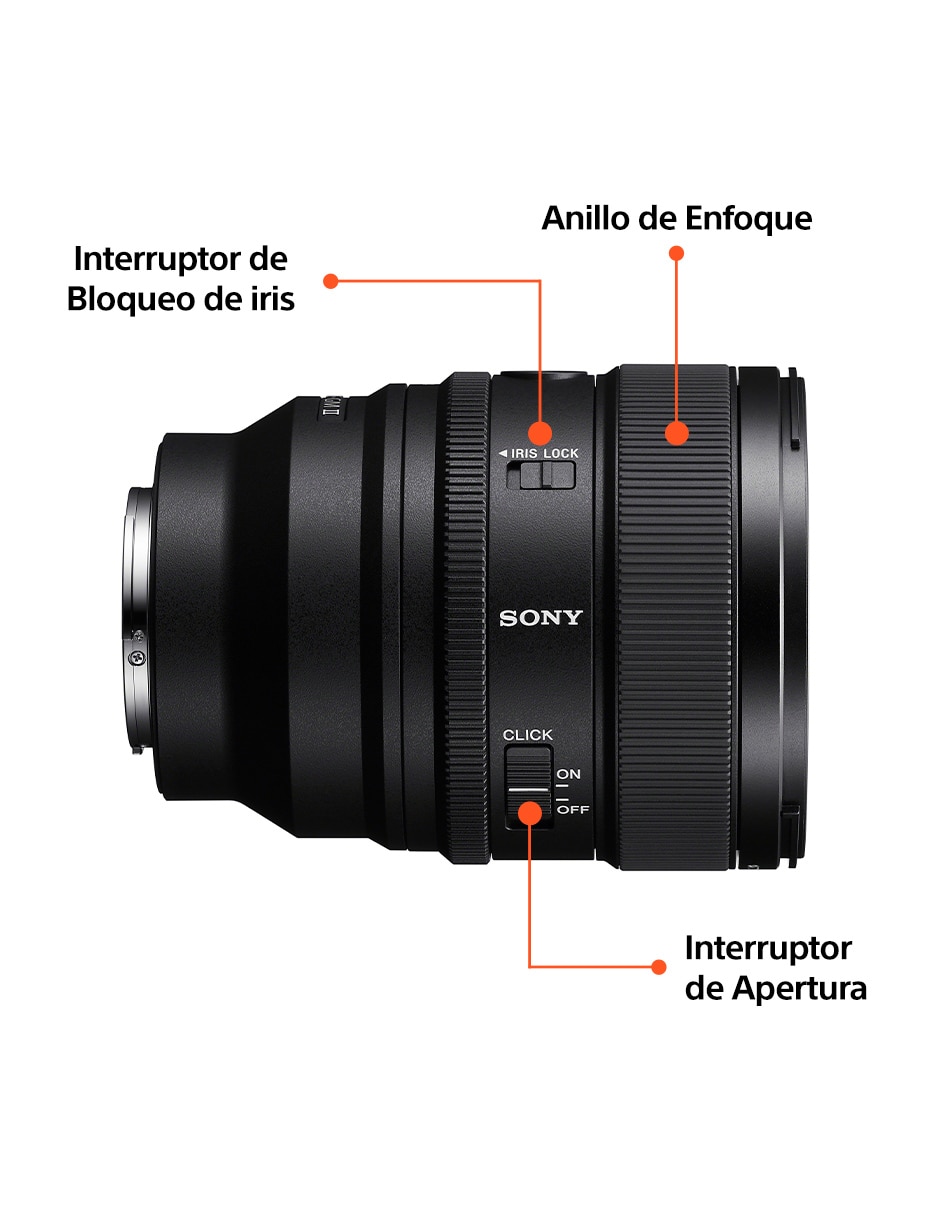 Lente telefoto modelo sel85f14gm2 77 mm f / 1.4 para montura e 6