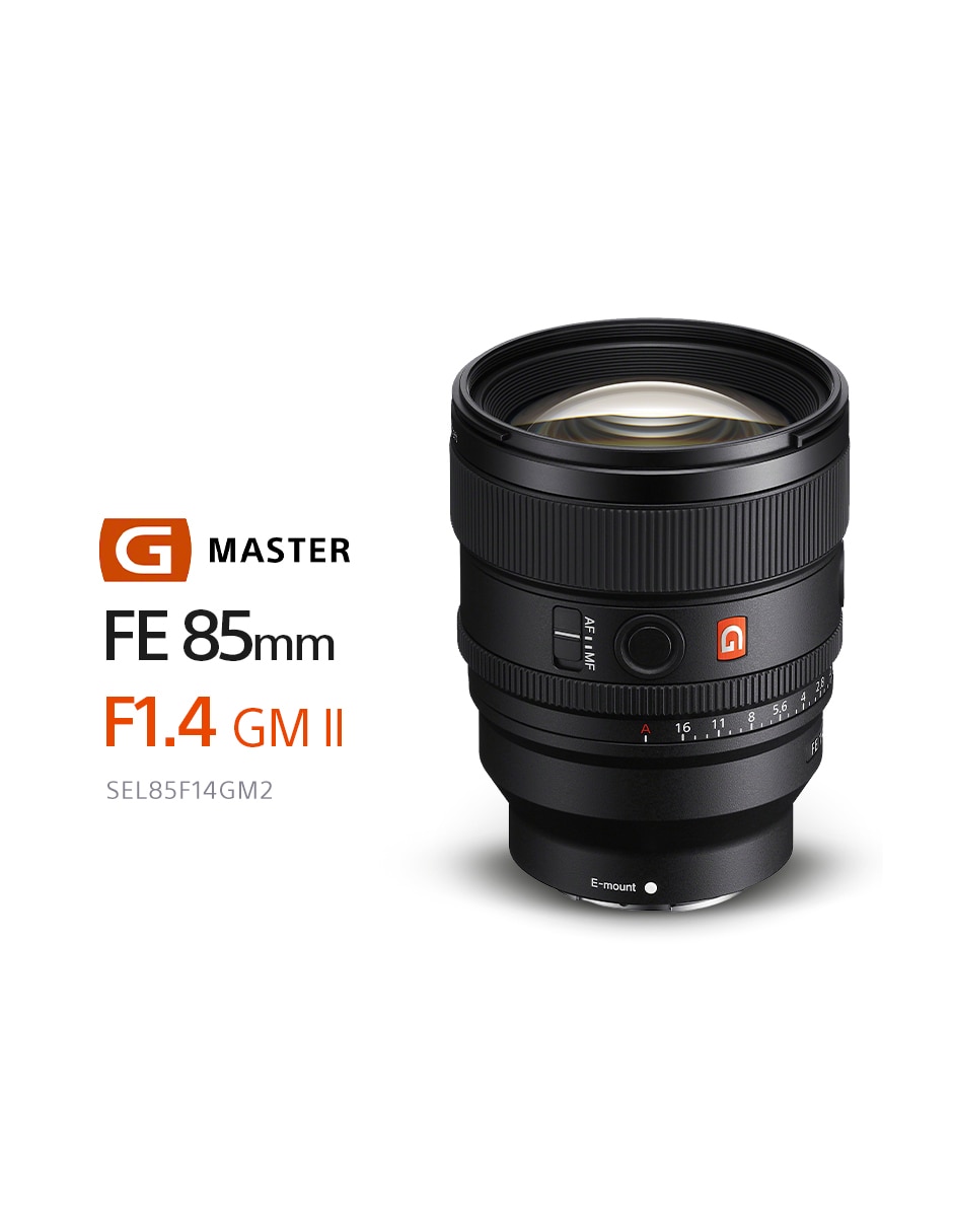 Lente telefoto modelo sel85f14gm2 77 mm f / 1.4 para montura e 7