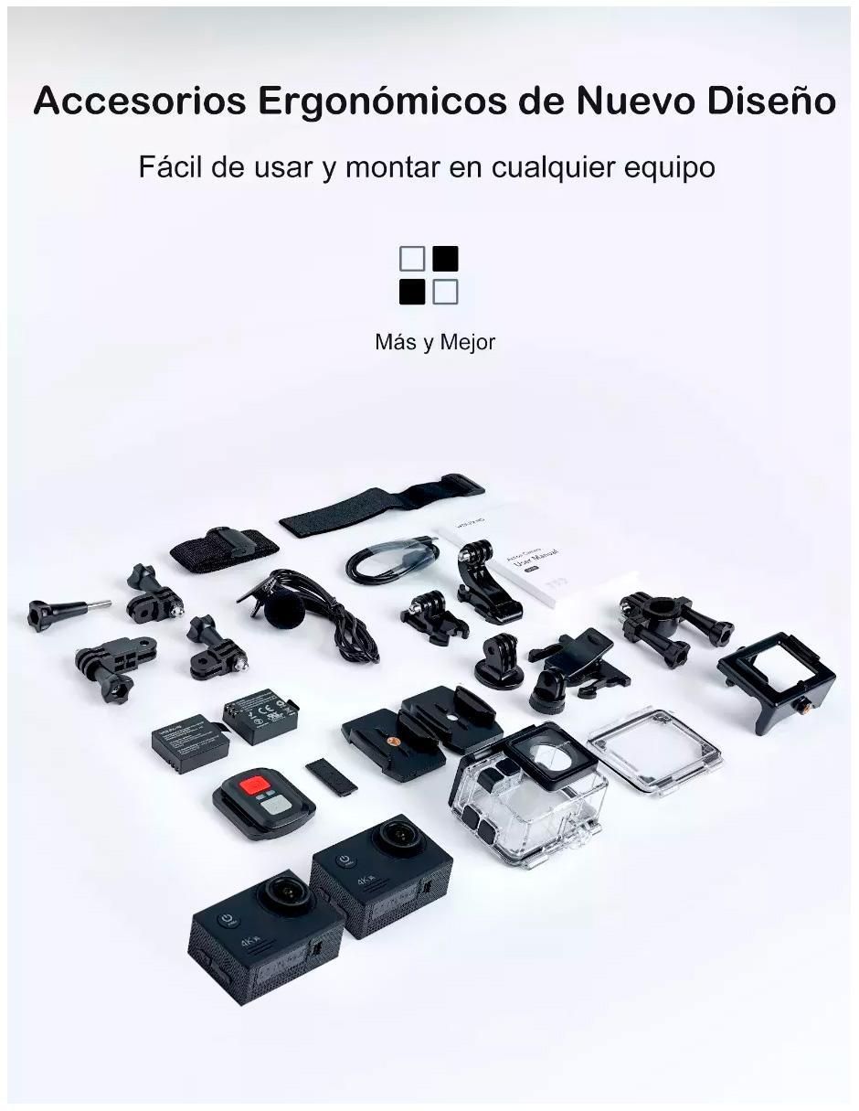 Cámara de acción GA100 AG100-X2 4K/UHD 9
