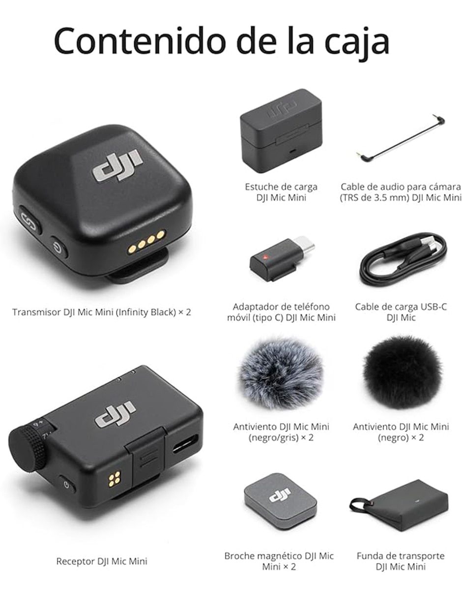 Micrófono portátil Inalámbrico mic mini 6