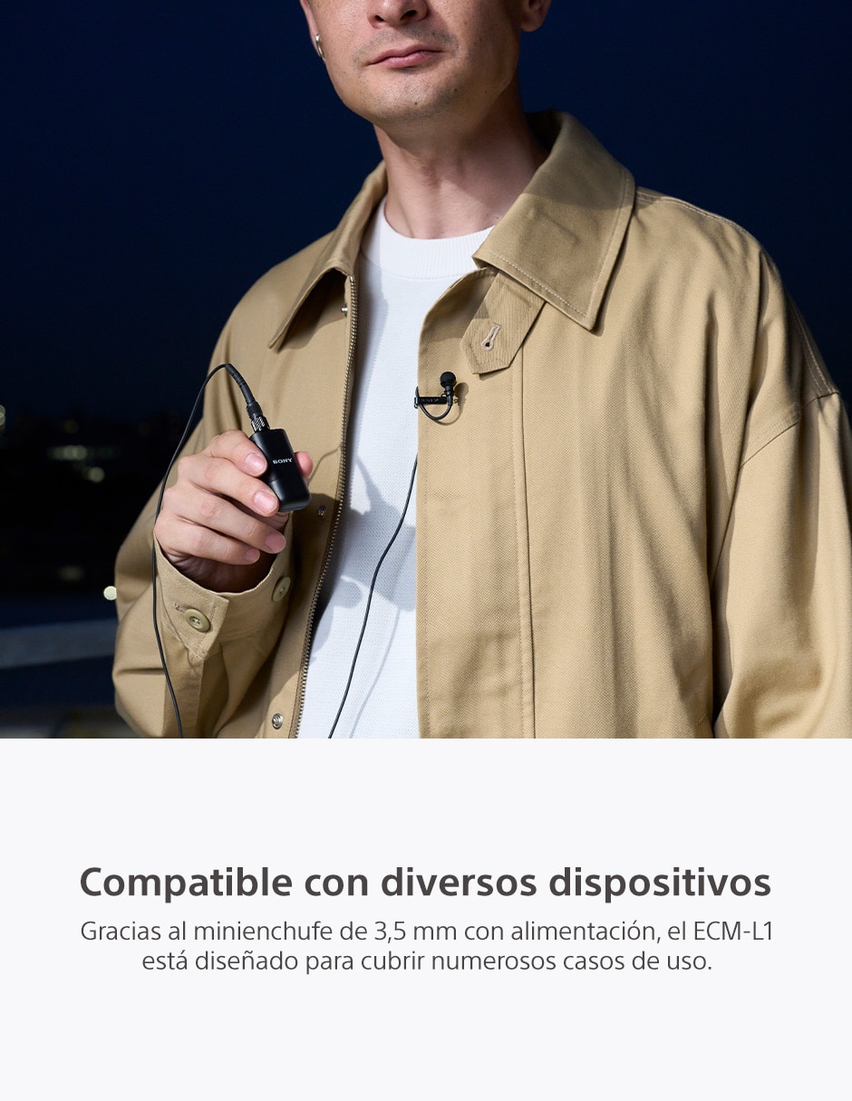 Micrófono portátil alámbrico ecm-l1 6