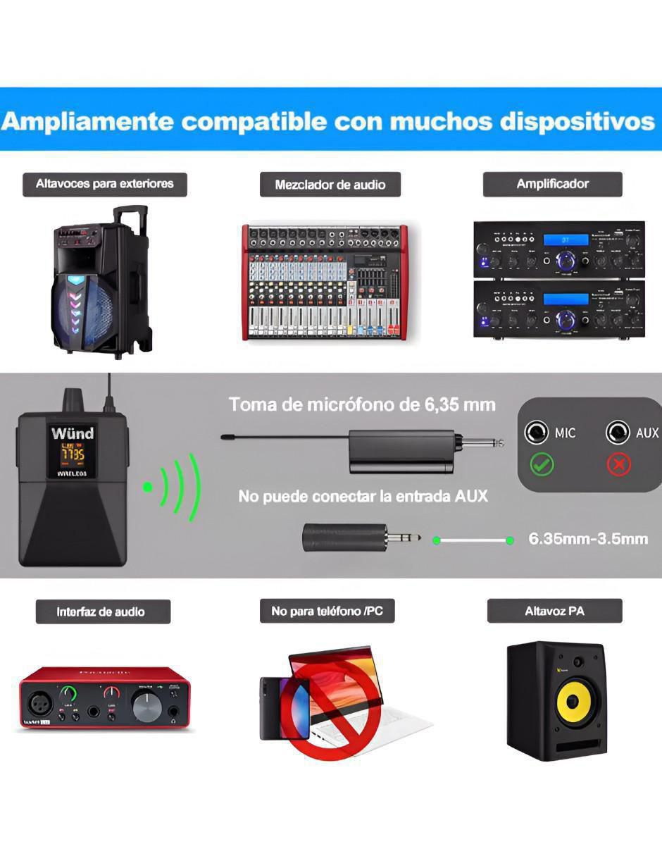 Micrófono micrófono estéreo lavalier Inalámbrico 2