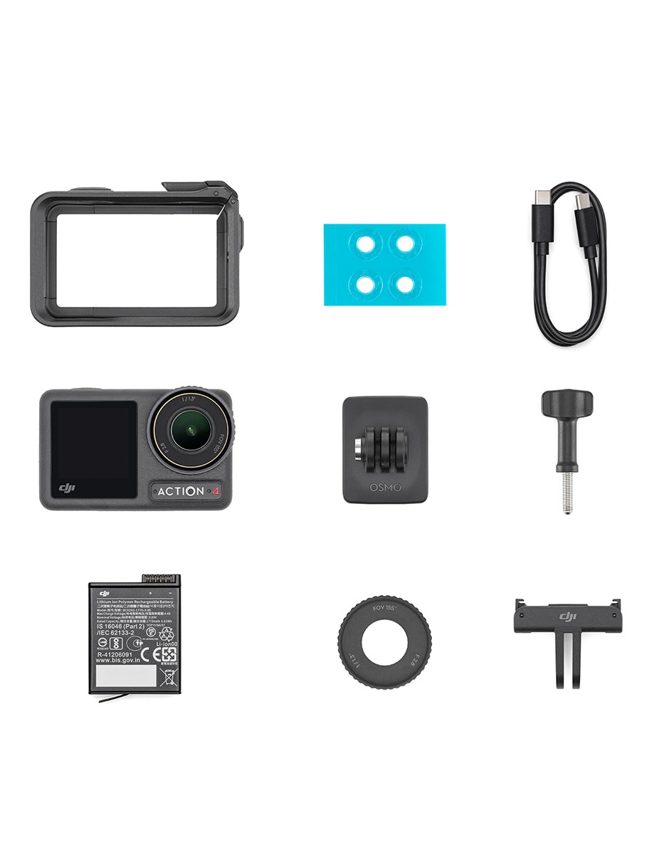 Cámara deportiva Osmo Action 4 Standard Combo apertura f/2.8 4K/UHD 8