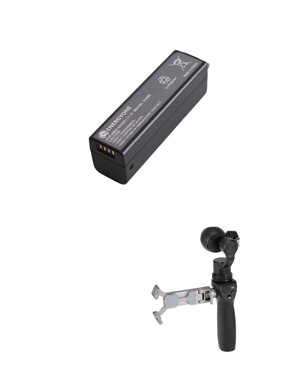Batería recargable para cámara 980 mah para Diji Osmos 2