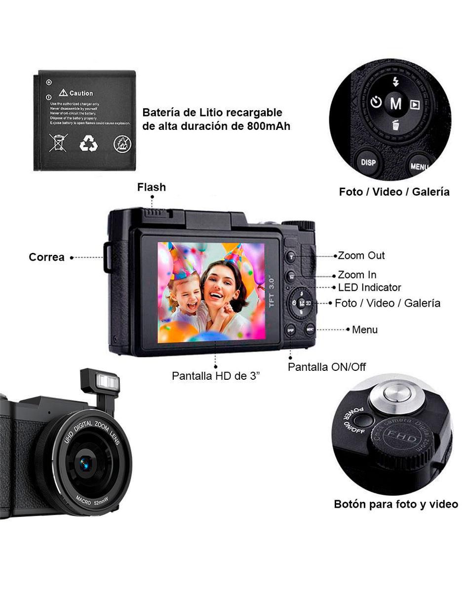 Cámara compacta básica modelo DR-3500 64 megapíxeles 5