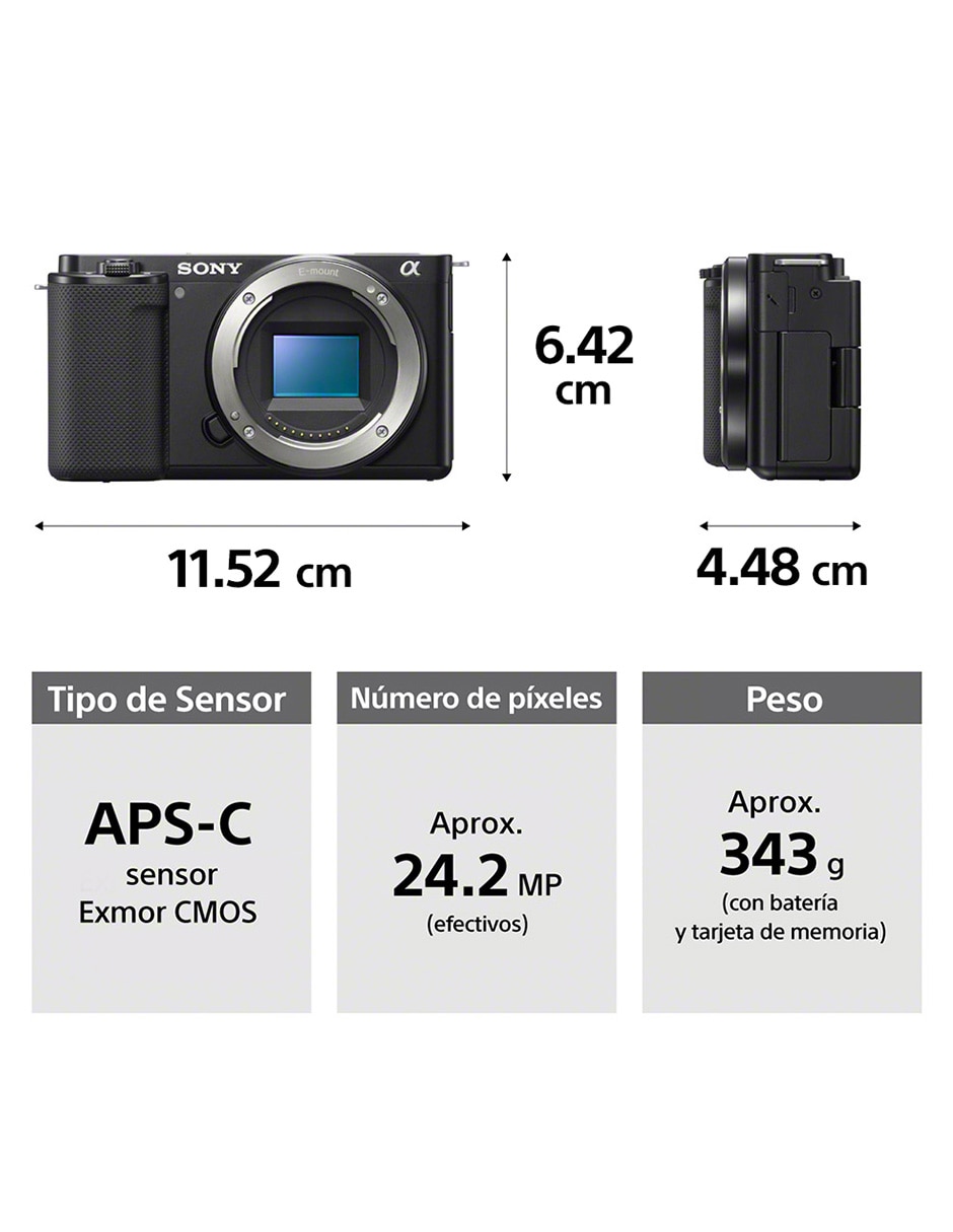 Kit de cámara sin espejo y accesorios modelo ZV-E10K con lente zoom f / 3.5 2