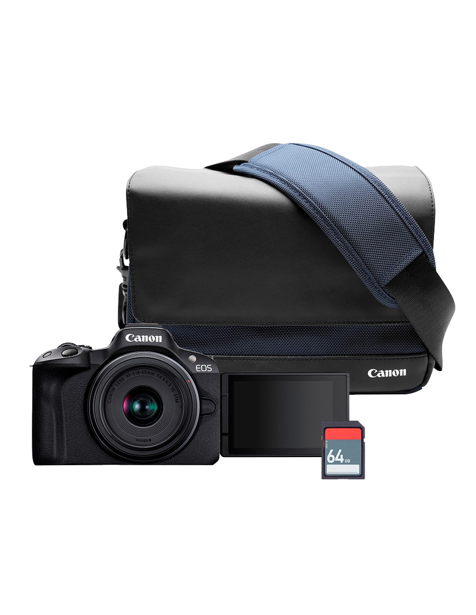 Kit cámara sin espejo y accesorios EOS R50 con lente 18 a 45 mm f / 6.3 RF-Mount 6