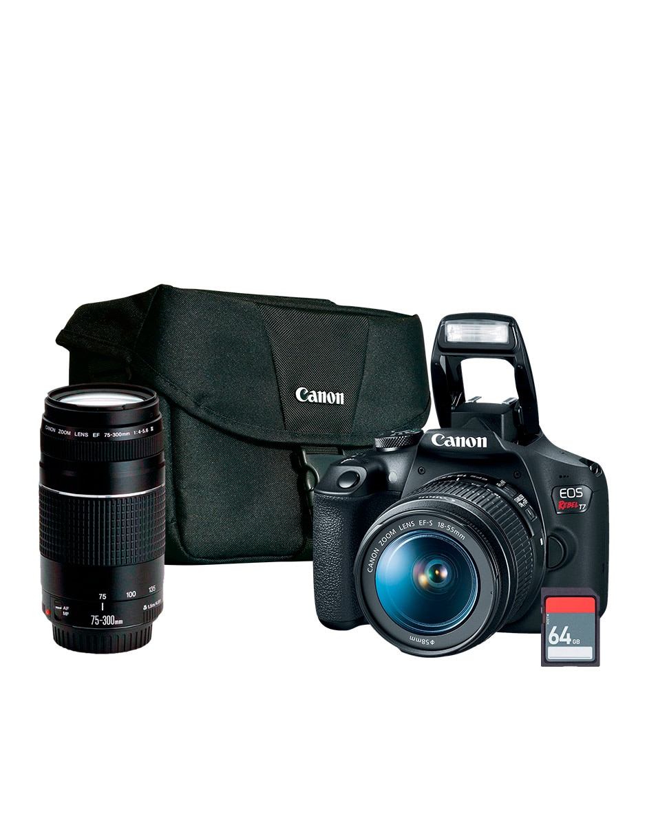 Kit cámara reflex y accesorios T7 con lente 18 a 55 mm f / 22 4