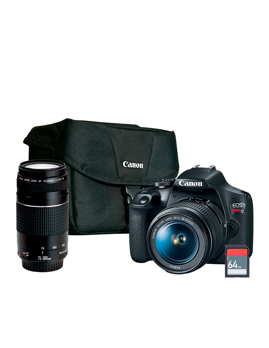 Kit cámara reflex y accesorios T7 con lente 18 a 55 mm f / 22 6