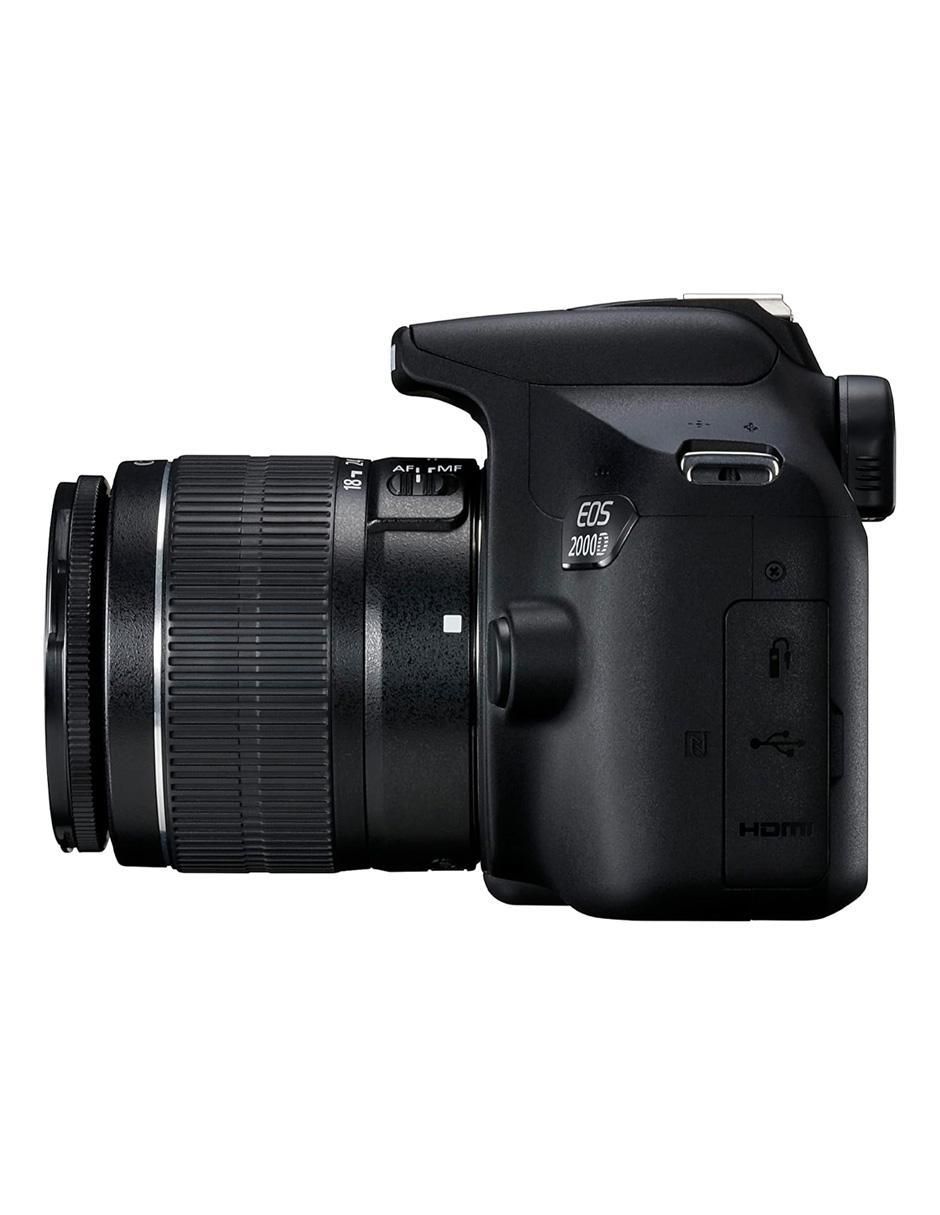 Cámara long zoom modelo eos 2000d 24 megapíxeles 2