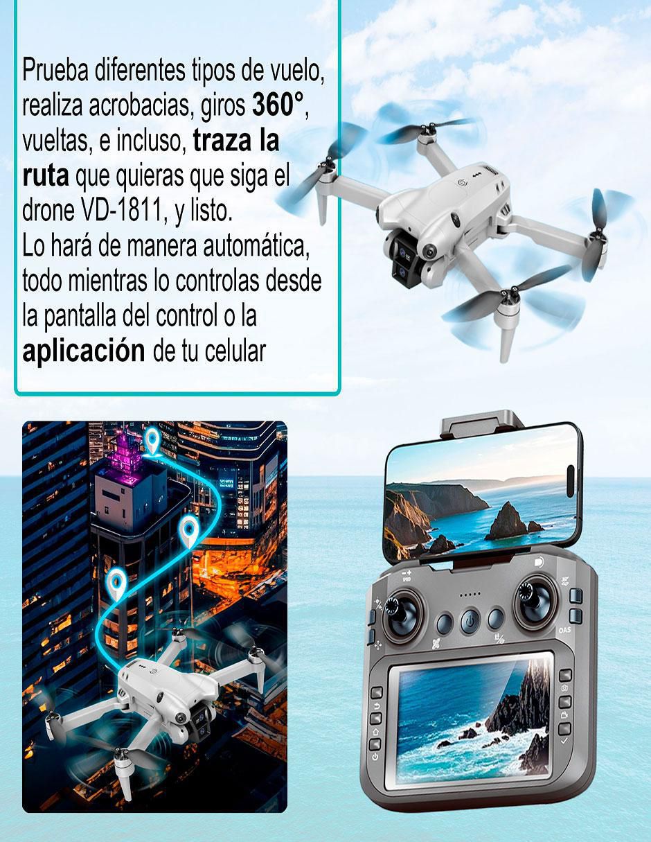 Dron modelo VD-1811 4K/UHD 20 min de vuelo 4