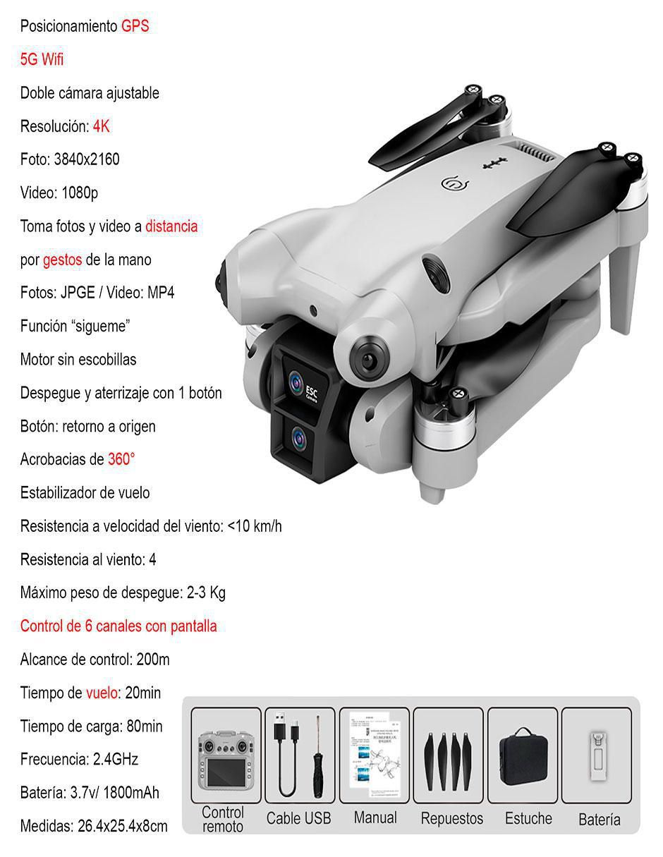 Dron modelo VD-1811 4K/UHD 20 min de vuelo 7