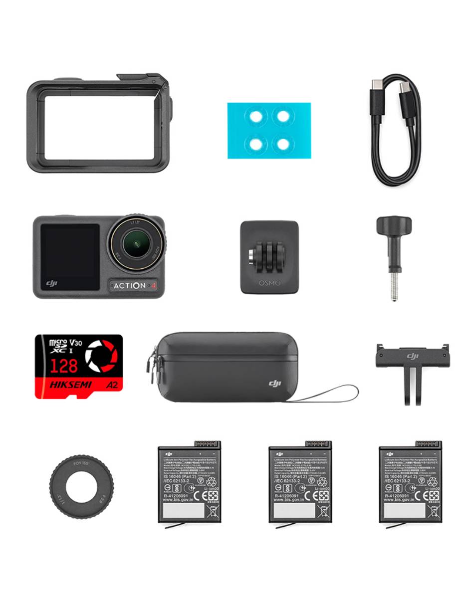 Cámara de acción Osmo Action 4 New Bundle 4K/UHD 7